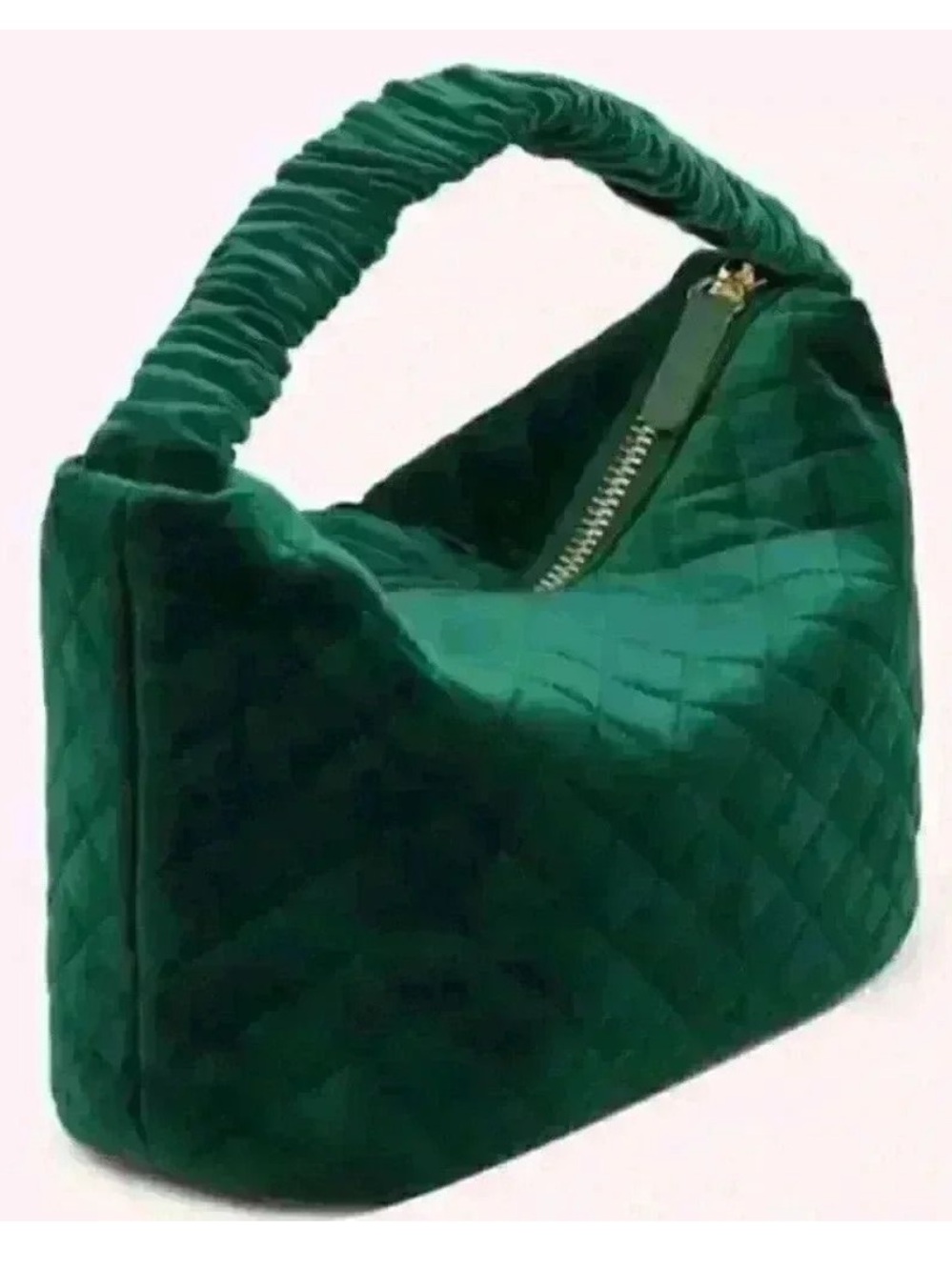 Stoney CloverGreen Velvet Scrunch Handle Bag NWT